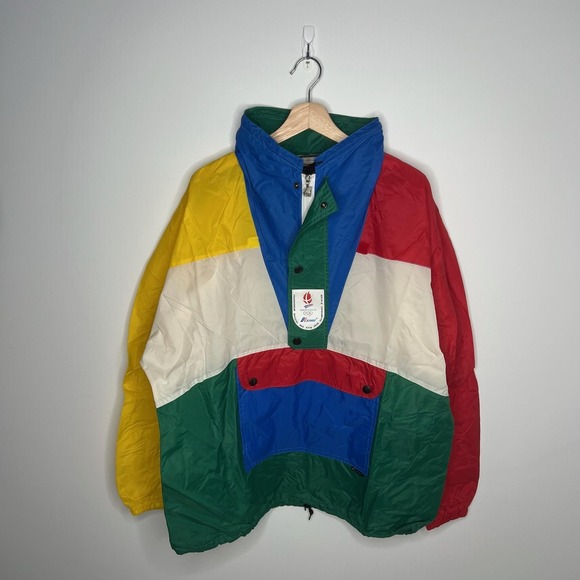 K-Way Other - Vintage K Way Jacket Mens Large Multicolor Albertville 92 Olympic Pullover 90s